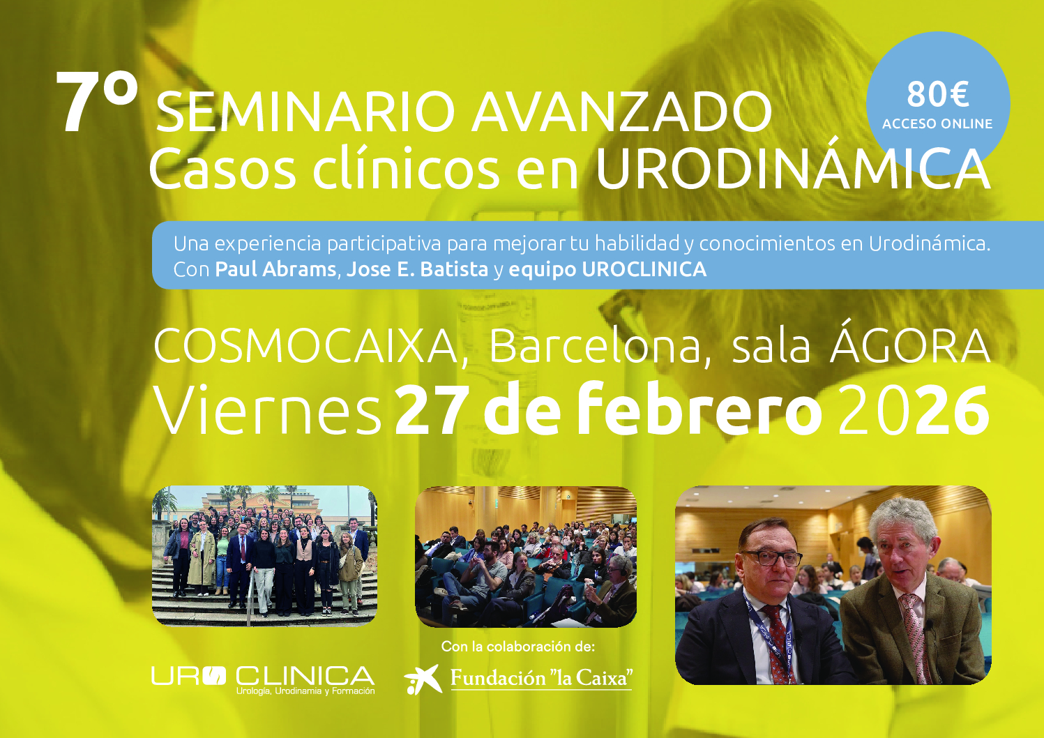 Acceso online a 7º seminario de casos clínicos en Urodinamia